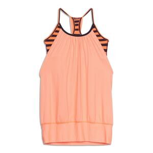 Lululemon Women’s No Limits Tank Top Small Orange Racerback Built in Bra